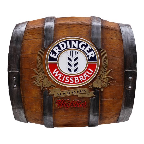 Barril Horizontal de parede em fibra decorativo - Erdinger Cerveja