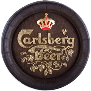 Barril de parede grande em Fibra KG - Carslberg Rústico Cerveja