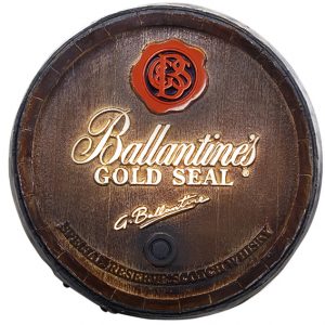 Barril decorativo de parede pequeno - Ballantines Whisky