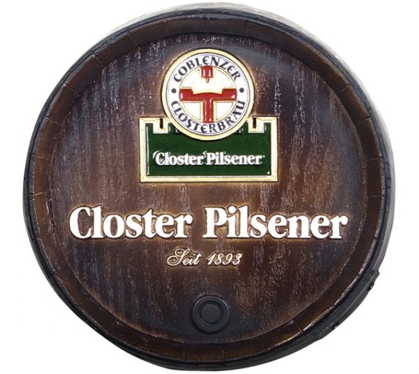 Barril decorativo de parede pequeno - Closter Pilsener Cerveja