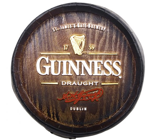 Barril decorativo de parede pequeno - Guinness Cerveja