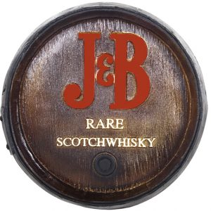 Barril decorativo de parede pequeno - J&B Whisky