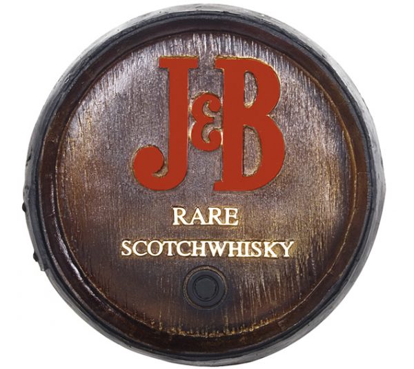 Barril decorativo de parede pequeno - J&B Whisky