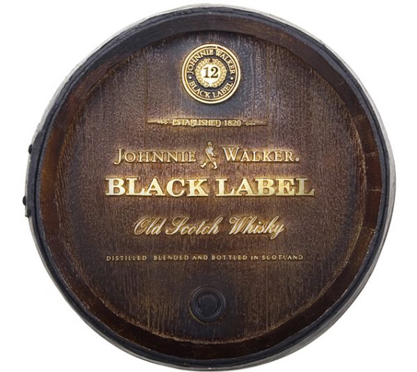 Barril decorativo de parede pequeno - Johnnie Walker Whisky