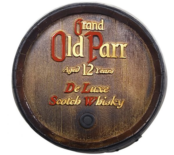Barril decorativo de parede pequeno - Old Parr Whisky