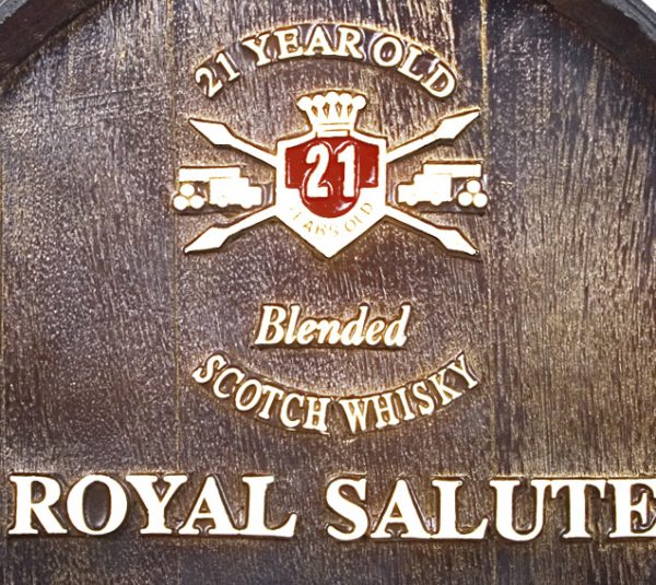 Barril decorativo de parede pequeno - Royal Salute Whisky - Image 2