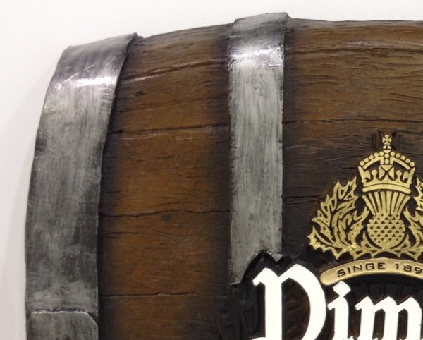 Barril Horizontal de parede em fibra decorativo - Dimple Whisky - Image 2