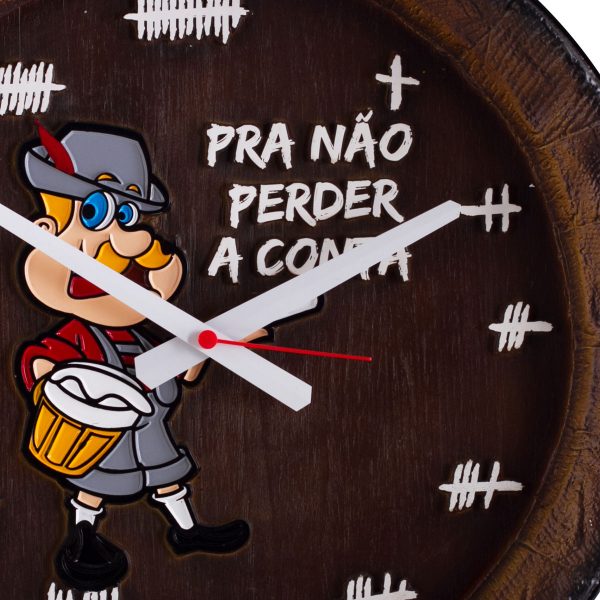 Relógio KG Barril de parede grande em Fibra - Conta - Image 3