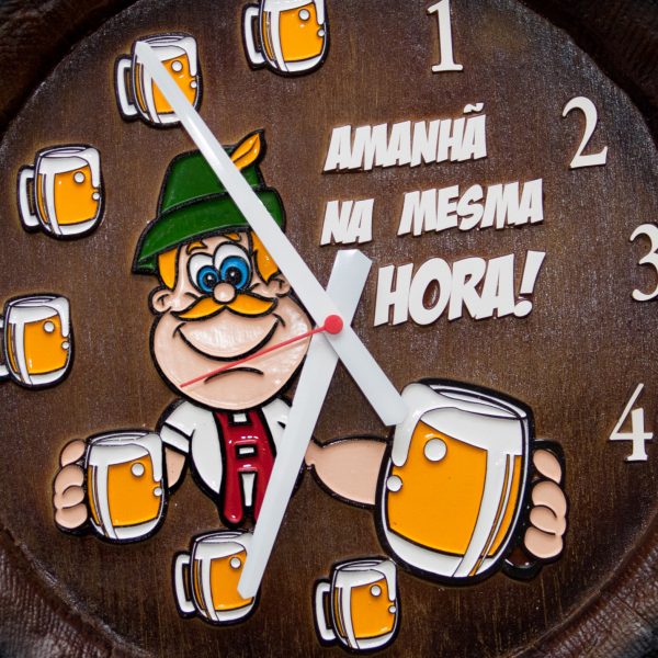 Relógio KG Barril de parede grande em Fibra - Mesma Hora - Image 2