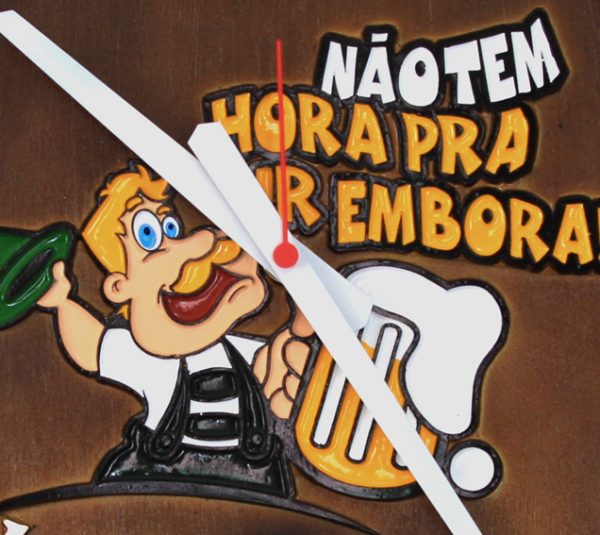 Relógio KG Barril de parede grande em Fibra - Números Caídos - Image 2