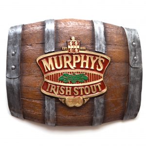 Barril Horizontal de parede em fibra decorativo - Murphys Cerveja