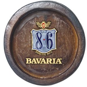 Barril Mini de parede em resina KG - Decoração - Bavaria Cerveja