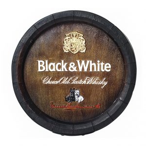 Barril de parede grande em Fibra KG - Black & White Whisky