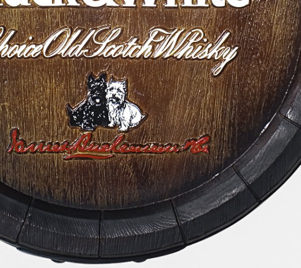 Barril de parede grande em Fibra KG - Black & White Whisky - Image 4