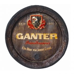 Barril de parede grande em Fibra KG - Ganter Cerveja