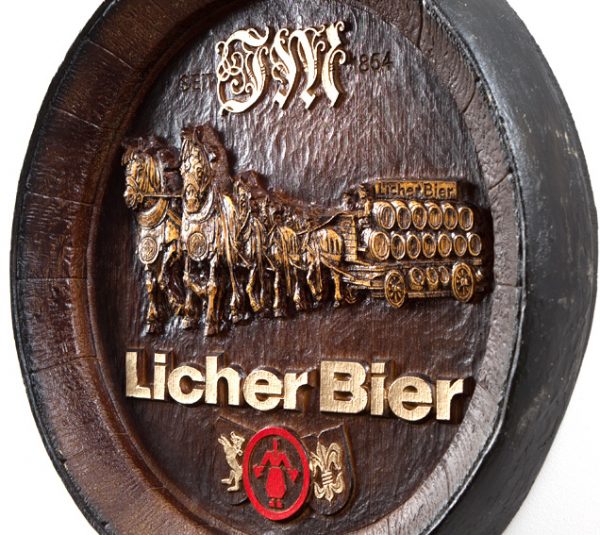 Barril de parede grande em Fibra KG - Licher Cavalos Cerveja - Image 6