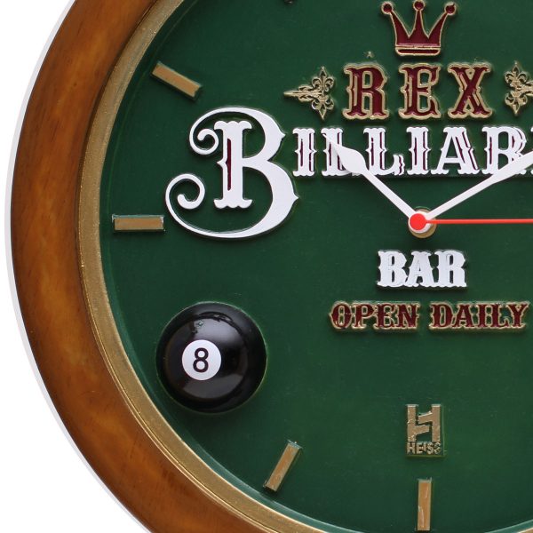 Relógio decorativo KG de parede em fibra - Billiard REX Verde - Image 3