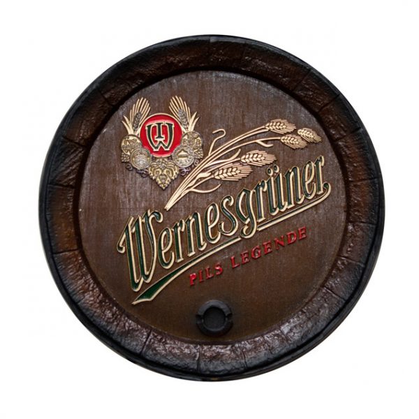 Barril de parede grande em Fibra KG - Wernesgruner Cerveja