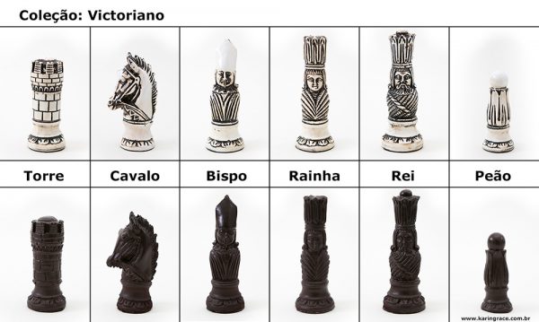 Peças de Xadrez KG de Resina - Coleção Victoriano (32 peças) - Image 17