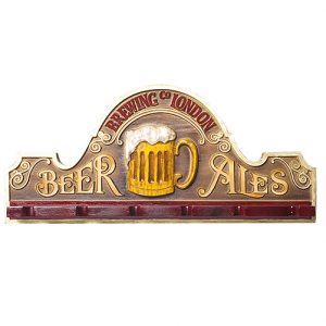 Placa KG Beer decorativa em fibra - Beer Ales Suporte Copos / Porta-Espetos