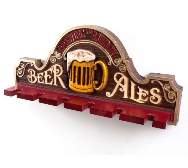 Placa KG Beer decorativa em fibra - Beer Ales Suporte Copos / Porta-Espetos - Image 7