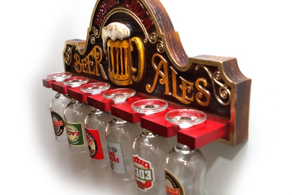 Placa KG Beer decorativa em fibra - Beer Ales Suporte Copos / Porta-Espetos - Image 6