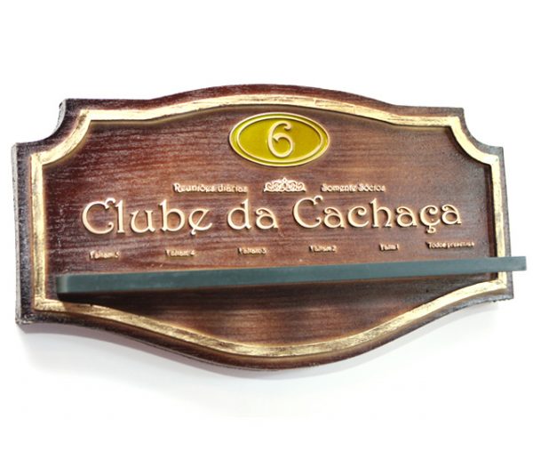 Placa Clube da Cachaça - Suporte Copos + Copos do Clube da Cachaça - Image 2