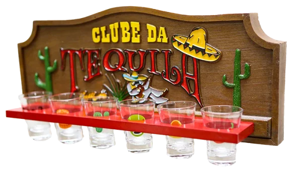 Placa Clube da Tequila - Suporte Copos + Copos do Clube da Tequila - Image 5