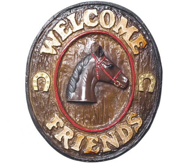 Placa KG Welcome de parede em resina - Welcome Friends Country (21 x 25 cm)