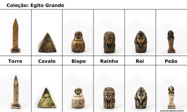 Peças de Xadrez KG de Resina - Coleção Egito (32 peças) - Image 14