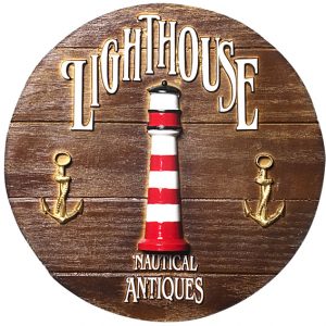 Placa KG de parede em resina - Decoração - Light House (27 cm)