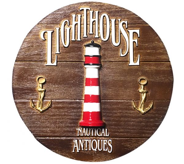 Placa KG de parede em resina - Decoração - Light House (27 cm)
