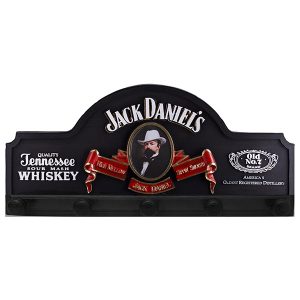 Placa KG Jack decorativa em fibra - Jack Daniels cor Preta Botão