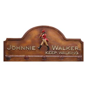 Placa KG Johnnie decorativa em fibra - Johnnie Walker Botão