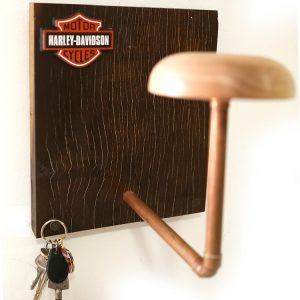 Suporte KG Porta-Capacete Simples c/ Porta-chaves