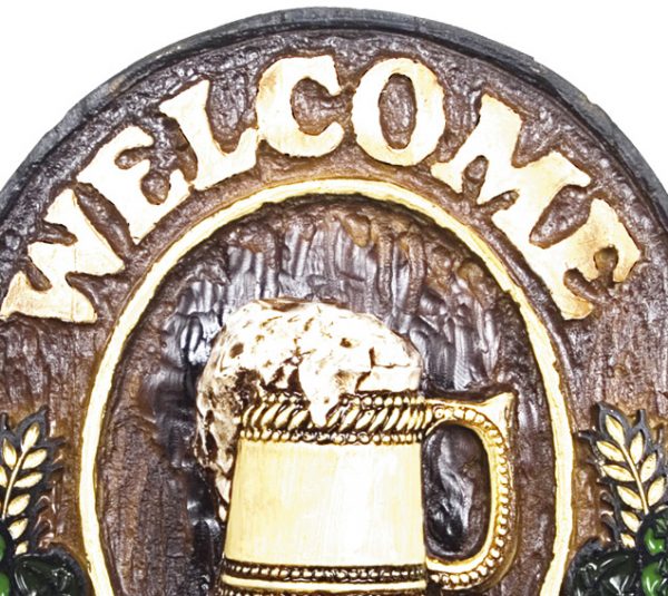 Placa KG Welcome de parede em resina - Welcome Friends Chopp (21 x 25 cm) - Image 3