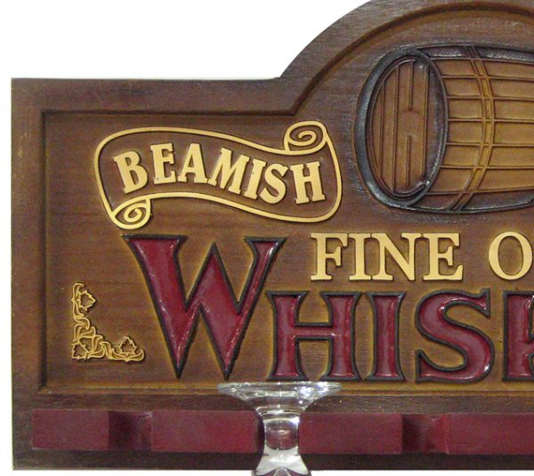 Placa KG Whisky decorativa em fibra - Whisky - Suporte Copos / Porta-Espeto - Image 4