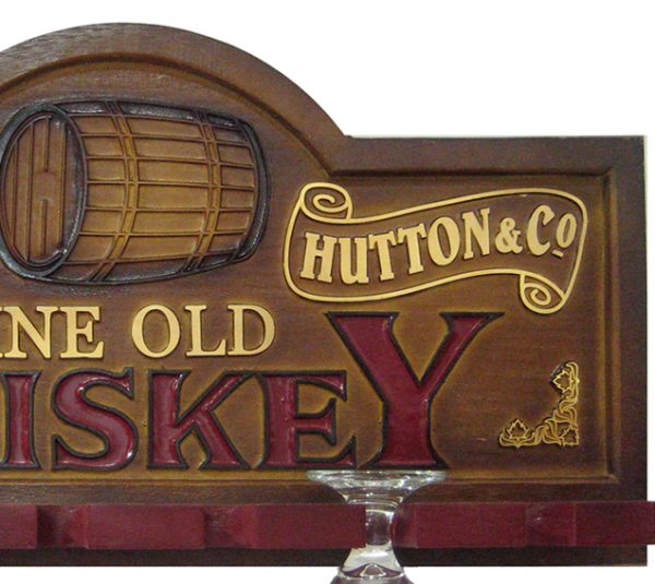 Placa KG Whisky decorativa em fibra - Whisky - Suporte Copos / Porta-Espeto - Image 3
