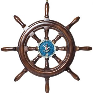 Timão Relógio de barco decorativo em Resina 50cm