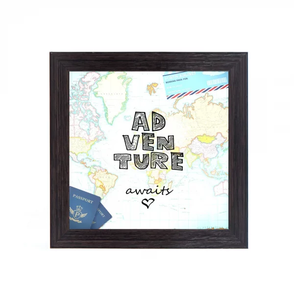 Quadro Porta Moedas Quadrado - Adventure