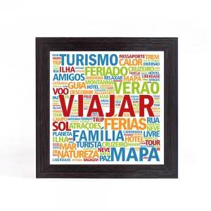 Quadro Porta Moedas Quadrado - Viajar