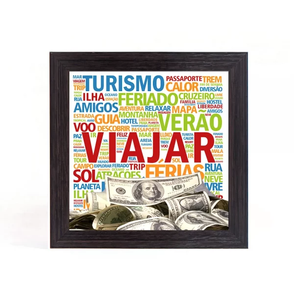 Quadro Porta Moedas Quadrado - Viajar - Image 2