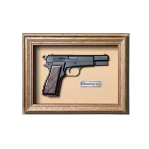 Quadro de Arma Resina KG M.35 Browning Hi-power cal.9mm - Clássico