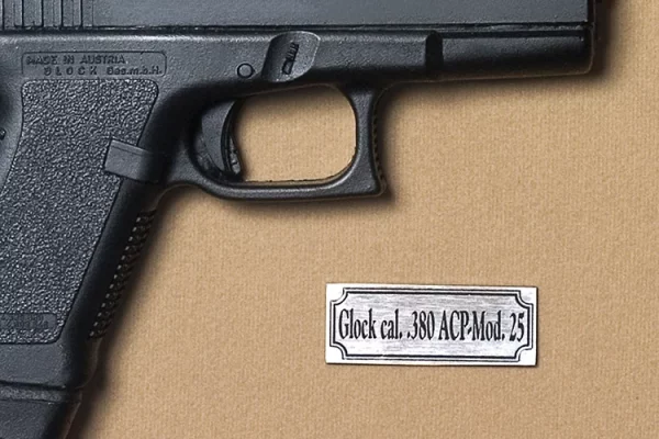 QuQuadro de Arma Resina KG Glock cal. .380 ACP-Mod. 25 - Clássico - Image 3