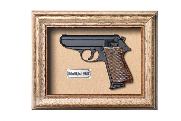 Quadro de Arma Resina KG Walther PPK/S cal. .380 ACP - Clássico - Image 4